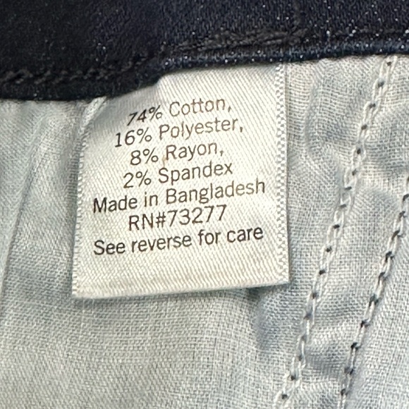 Ladies Nine West 14 Large Crop Ankle Rolled Hem Jeans Skinny Dark Wash Navy Blue - Picture 10 of 10